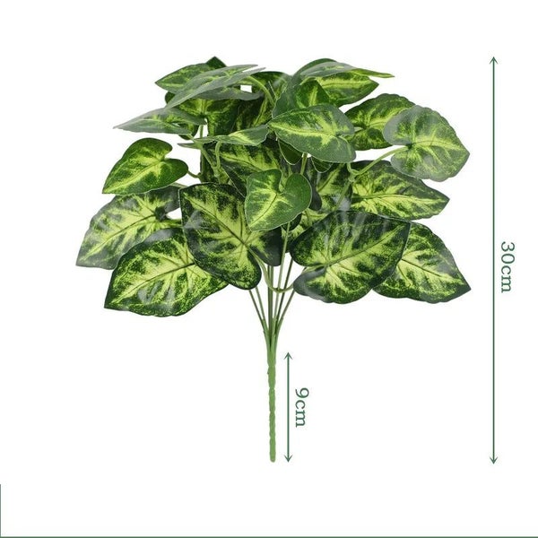 Artificial Plants Leaves Silk Tortoiseshell Leaf Dieffenbough Fake Small CHK29M Carousel 2