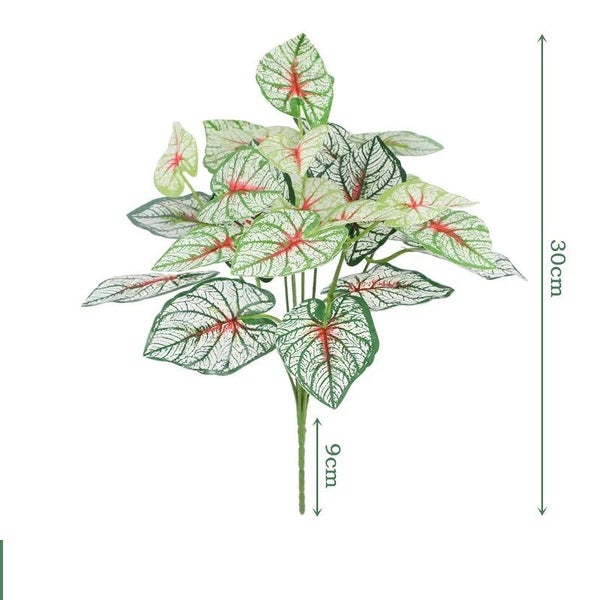 Artificial Plants Leaves Silk Tortoiseshell Leaf Dieffenbough Fake Small CHK29M Carousel 13