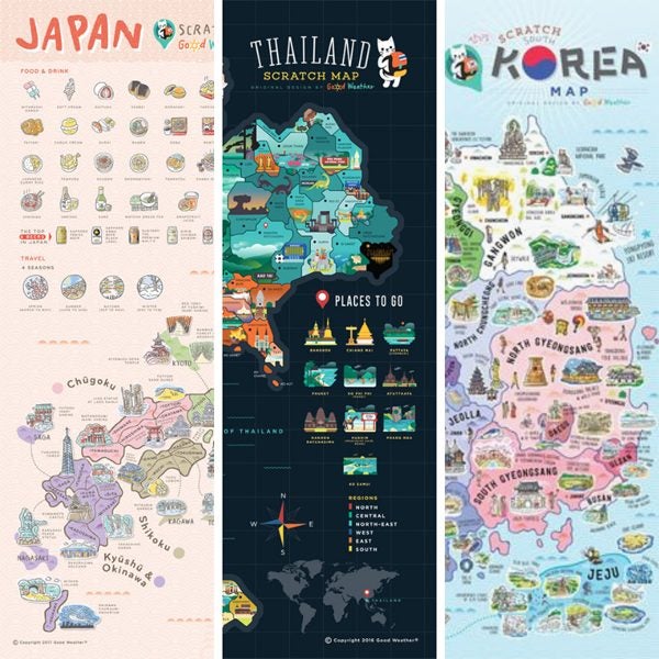Small Maps Bundle (Korea, Thailand, Japan) Carousel 1
