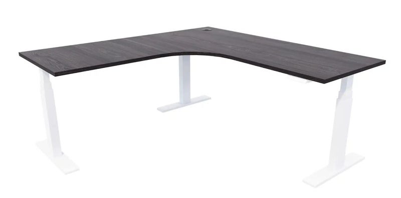 Electric Height Adjustable Workstation 1800 x 1800 x 700 with White Frame Carousel 2