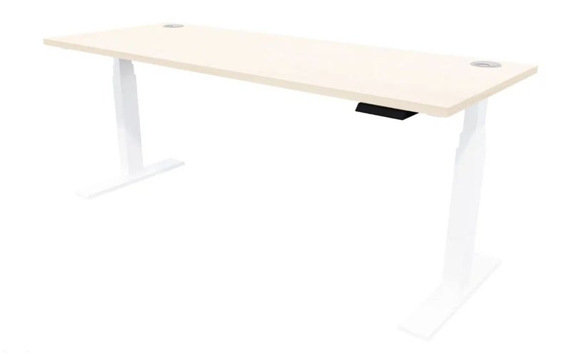 Electric Height Adjustable Desk 1800 x 700 with White Frame Carousel 2