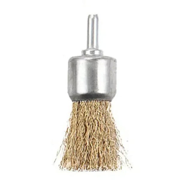 50mm/60mm/75mm Steel Wire Brush Brass Plated Wheels Brushes Drill Rotary CHK29M Carousel 2