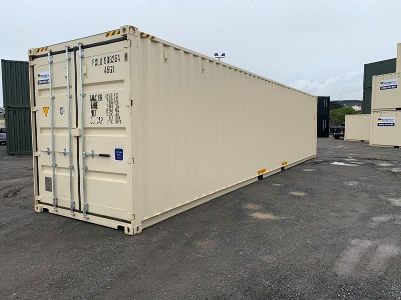 40'High Cube New Build Shipping Container - Beige Carousel 1