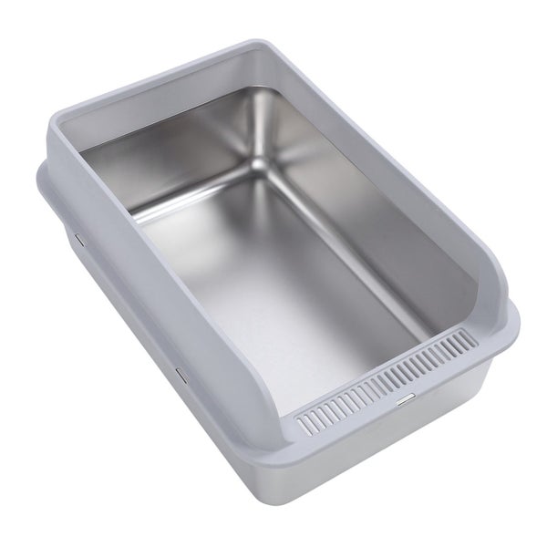 stainless steel cat litter box high sided cat litter pan open top cat litter Carousel 2