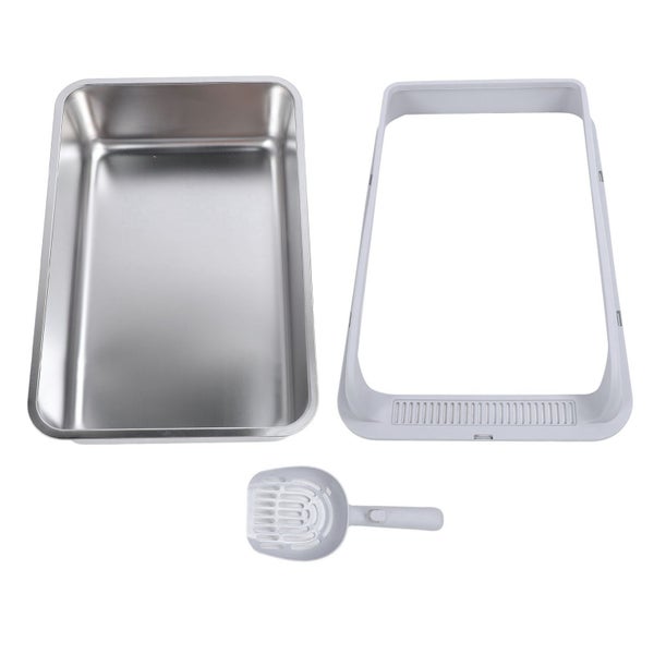 stainless steel cat litter box high sided cat litter pan open top cat litter Carousel 8