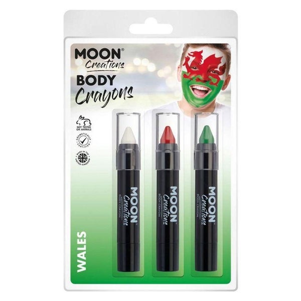 Moon Creations Body Crayons 3. 5g Clamshell Country Patriot Colours Costume M... Carousel 1