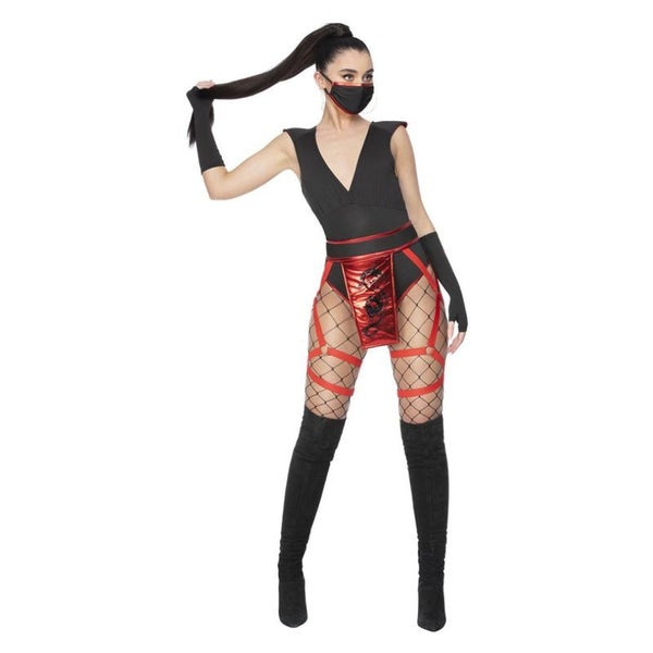 Fever Scarlet Ninja Costume Adult Black Carousel 1