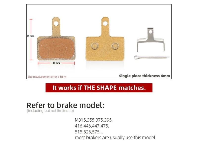 10 Pairs (20 Pieces) Copper Base Bicycle Brake Pads For Shimano SRAM Avid Hayes Carousel 1