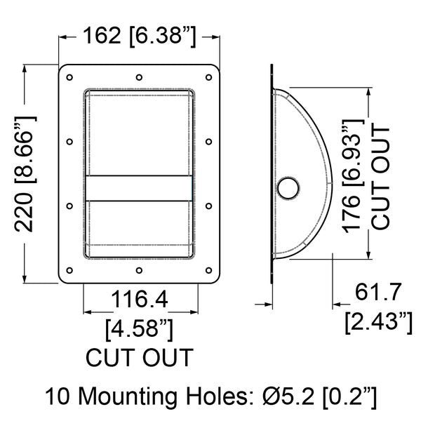 Penn Elcom - H1105 - Recessed Steel Bar Handle. Carousel 2