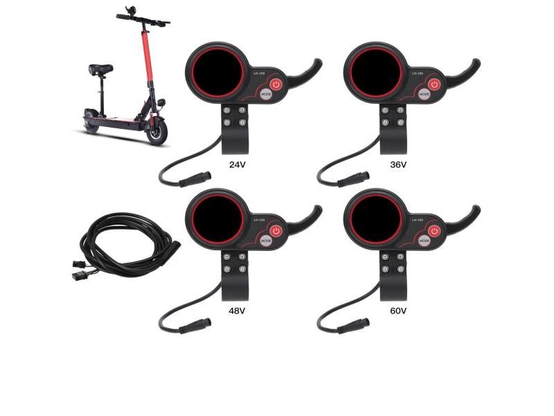LCD-LH100 24V/36V/48V/60V E-bike Display Thumb Throttle 2 In 1 Dashboard Carousel 1