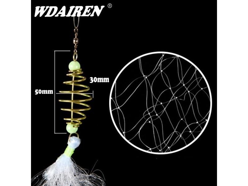 copper spring shoal fishing net Nets Luminous Fishnet Tackle Design Fishing Nets 9 size Iron Net Width Fishing Net Trap Mesh Luminous