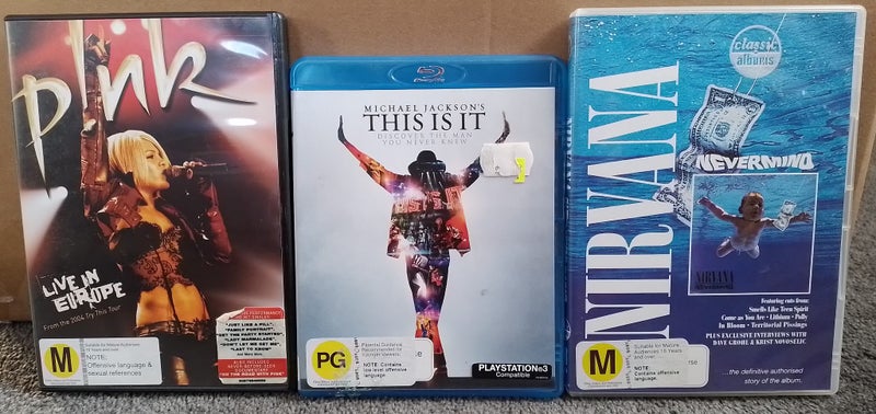 3x Music Blu Ray & DVDs Carousel 1