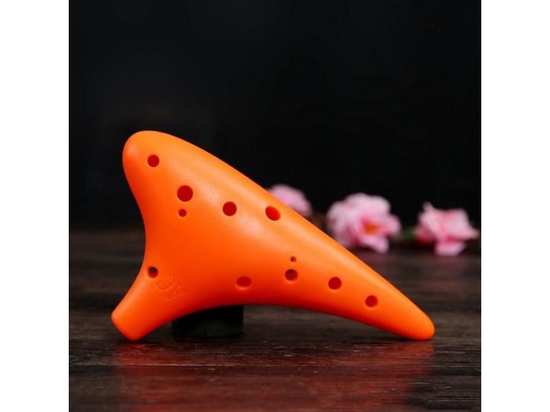 12 Hole Resin Plastic Ocarina Alto ToneC Flute Music Instrument With Neck Strap Carousel 1