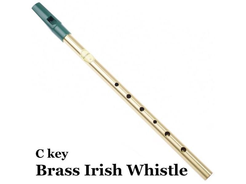 Irish Whistle Flute C Key Brass Tin Whistle Piccolo Pennywhistle Feadog Wind Carousel 1