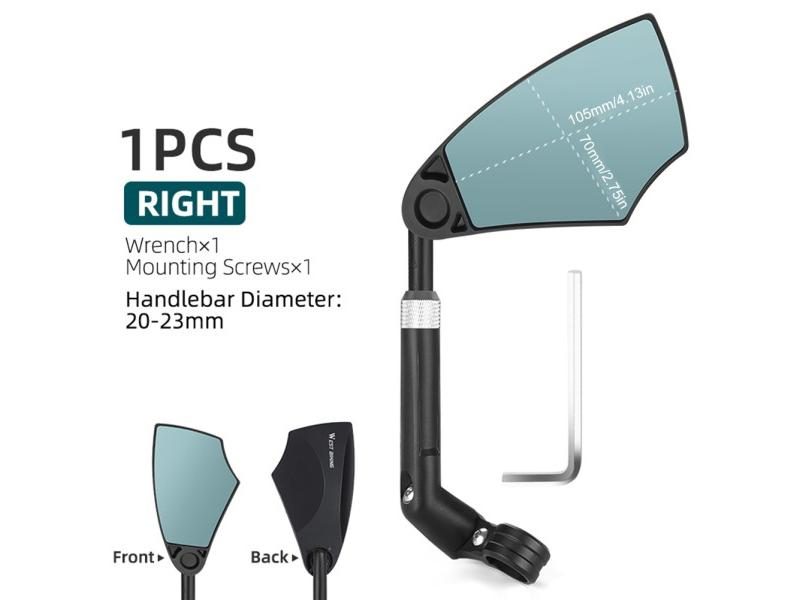 WEST BIKING Anti-Glare Bicycle Mirror Explosion-Proof View Wide Range Back Carousel 1