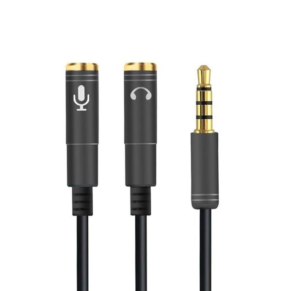 Audio Cable 3.5mm Jack Headphone Microphone Splitter,1 Male to 2 Female Carousel 1