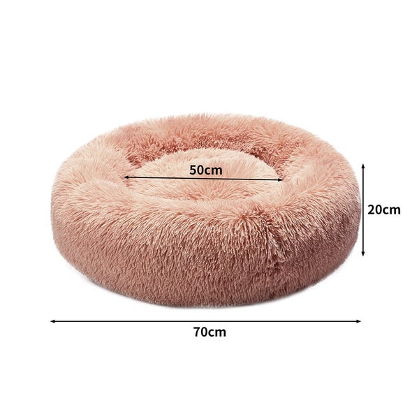 Pawz Pet Bed Cat Dog Donut Nest Calming Kennel Cave Deep Sleeping Pink L Carousel 10