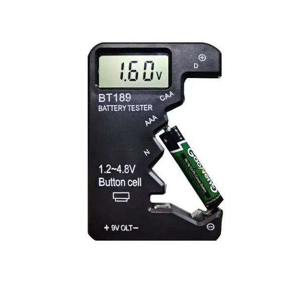 Battery Tester (Button Cell, AA, AAA, C, D, 9V, 14500, 16340) Carousel 1