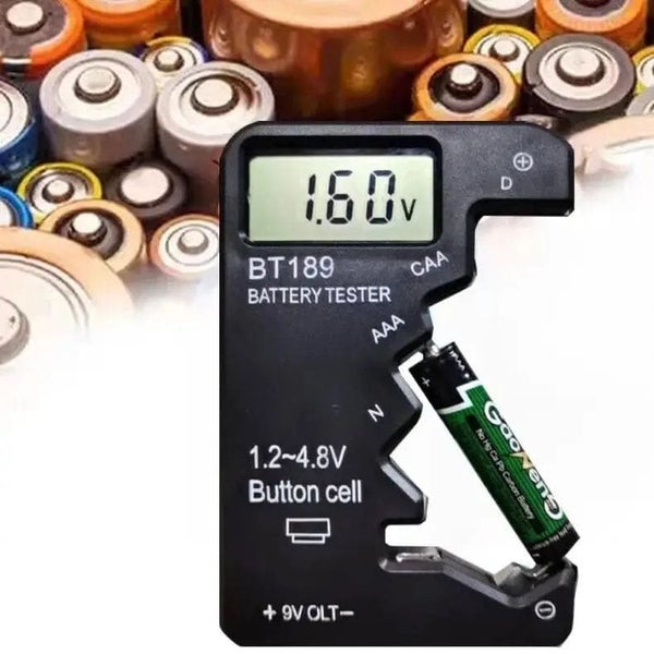 Battery Tester (Button Cell, AA, AAA, C, D, 9V, 14500, 16340) Carousel 2