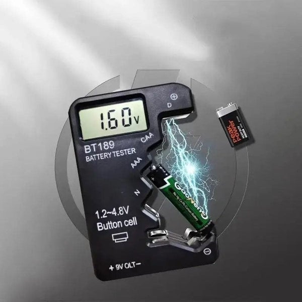 Battery Tester (Button Cell, AA, AAA, C, D, 9V, 14500, 16340) Carousel 6