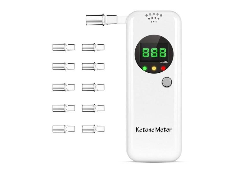 Portable Ketones Breath Analyzer With 10 Mouthpieces White Carousel 2