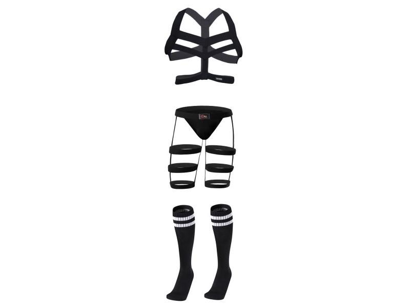 Sexy Mens Jockstrap Thigh Suspender Briefs With Bandage Belt Male Erotic Fetish Carousel 1