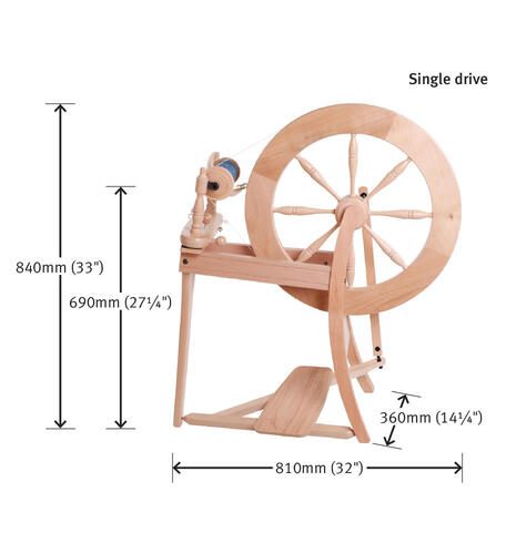 Ashford Traditional Spinning Wheel Single Drive Lacquered Carousel 3