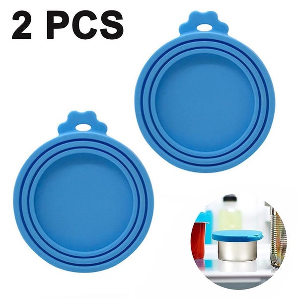 2pcs Pet Food Can Lids, Silicone Can Covers For Dog Cat Food, Universal Size Carousel 1