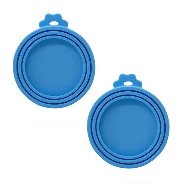 2pcs Pet Food Can Lids, Silicone Can Covers For Dog Cat Food, Universal Size Carousel 2