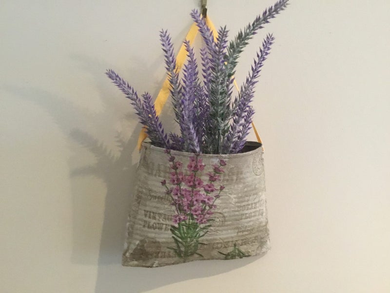 Upcycled Medium Tin Wall Pocket Lavender Inspired & Small Tin Wall Pocket Carousel 1