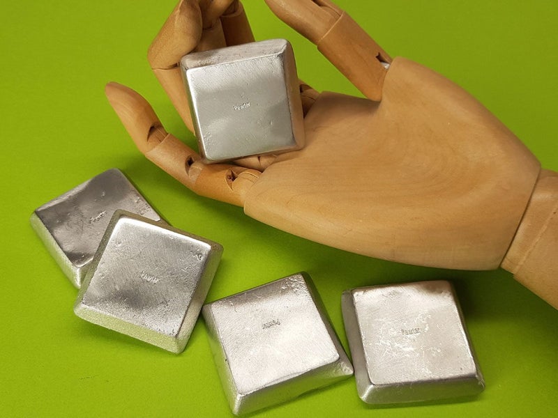 Pewter ingot for casting, 100g, ideal for jewellery, crafts, projects, schools Carousel 3