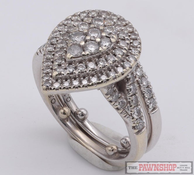 14ct White Gold 1.00ct TDW Diamond Bridal Ring Set ~ $4,000 Carousel 1