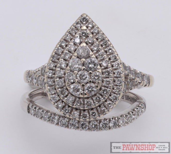 14ct White Gold 1.00ct TDW Diamond Bridal Ring Set ~ $4,000 Carousel 2
