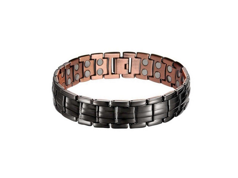 Pure Copper Bracelet with Double-Row Strong Magnets Black Carousel 2