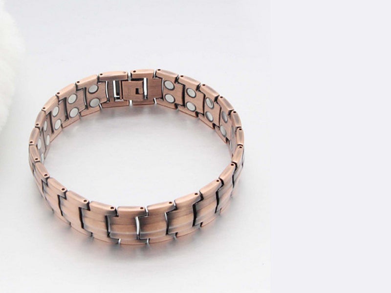 Pure Copper Bracelet with Double-Row Strong Magnets Bronze Carousel 2