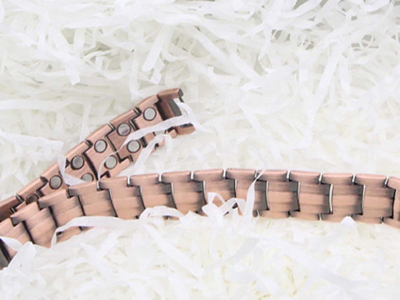 Pure Copper Bracelet with Double-Row Strong Magnets Bronze Carousel 3