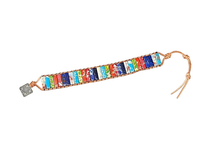 7 Chakra Bracelets Boho Leather Wrap Bracelet Women Men Friendship Jewelry ST2 Carousel 3