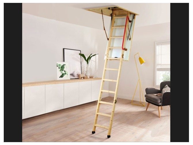 ATTIC LADDER WOODEN 2.4m - 2.7m Carousel 2