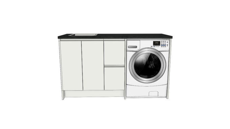 Laundry Cabinet with Benchtop 1500mm Carousel 2