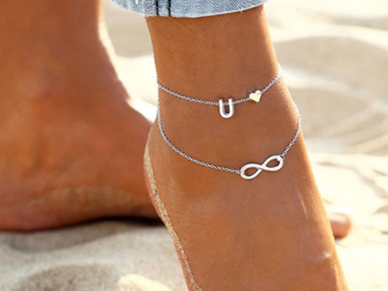 Infinity Initial Charm Anklet Carousel 1