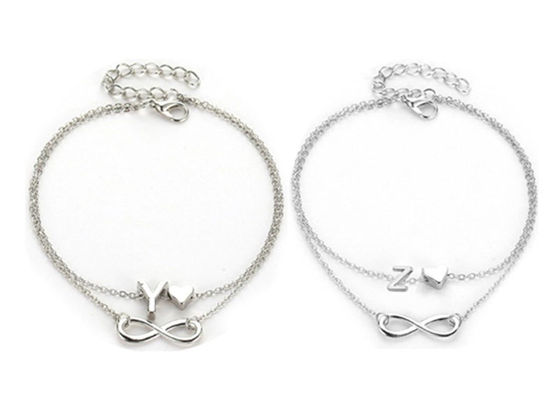 Infinity Initial Charm Anklet Carousel 8