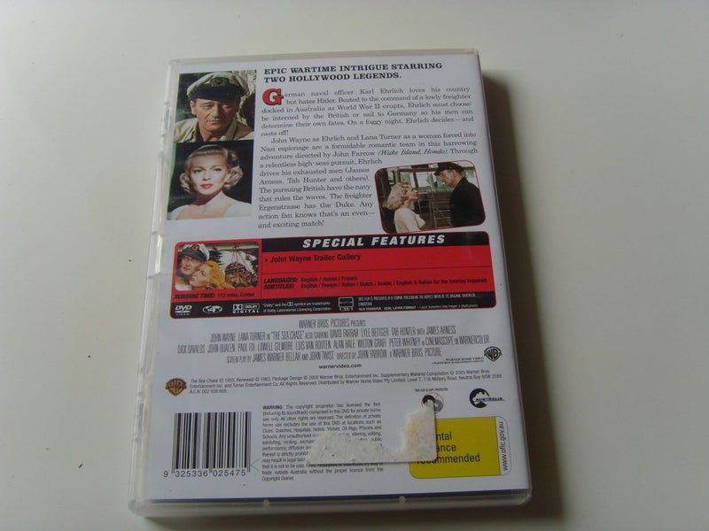 John Wayne Lana Turner The Sea Chase with Special Features62960724606467111