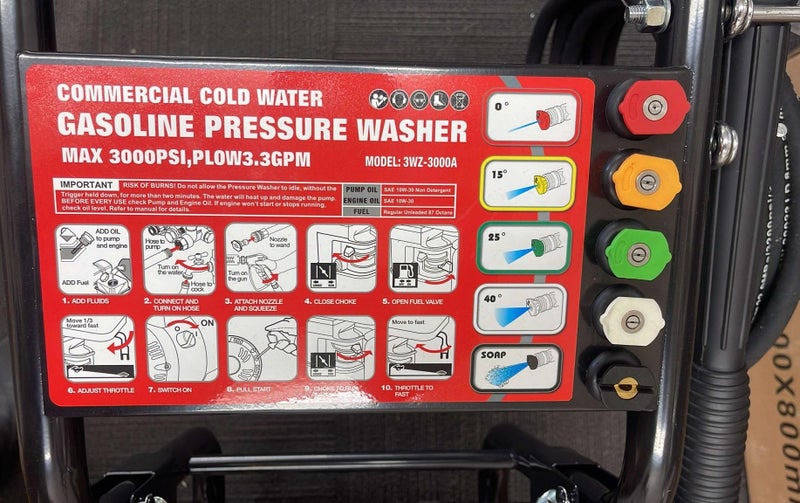 High Pressure Washer - 3000psi -Industrial Water Blaster Carousel 2