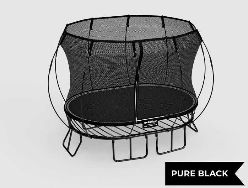Springfree Trampoline - Compact Oval - Pure Black Carousel 1