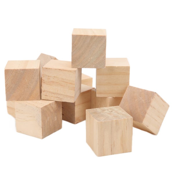 unfinished wooden blocks wood square cubes craft wood blocks wooden cubes 12Pcs Carousel 1