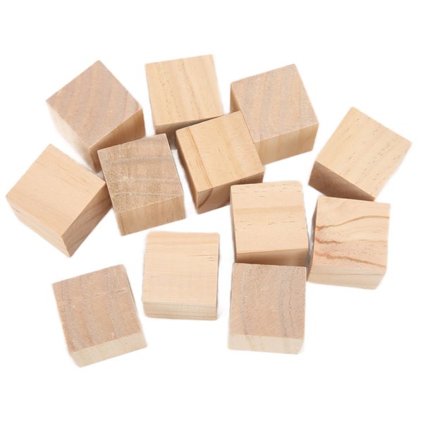 unfinished wooden blocks wood square cubes craft wood blocks wooden cubes 12Pcs Carousel 5