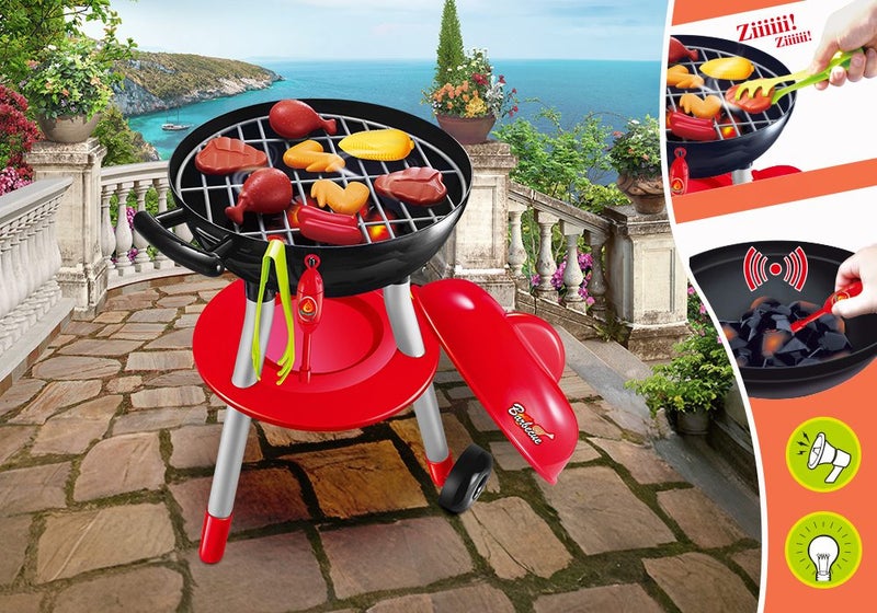 Kids Kitchen BBQ Grill Barbeque Playset Pretend Play Set Trade