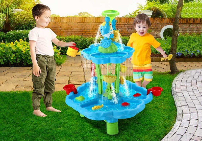 Water Table Waterfall Sand Play Toy Set Carousel 2