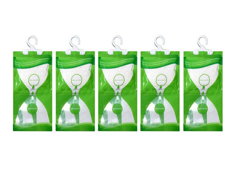 5Pcs Dehumidifier Bag Moisture Absorber Hanging Wardrobe Drying Anti-mold Agent Carousel 2