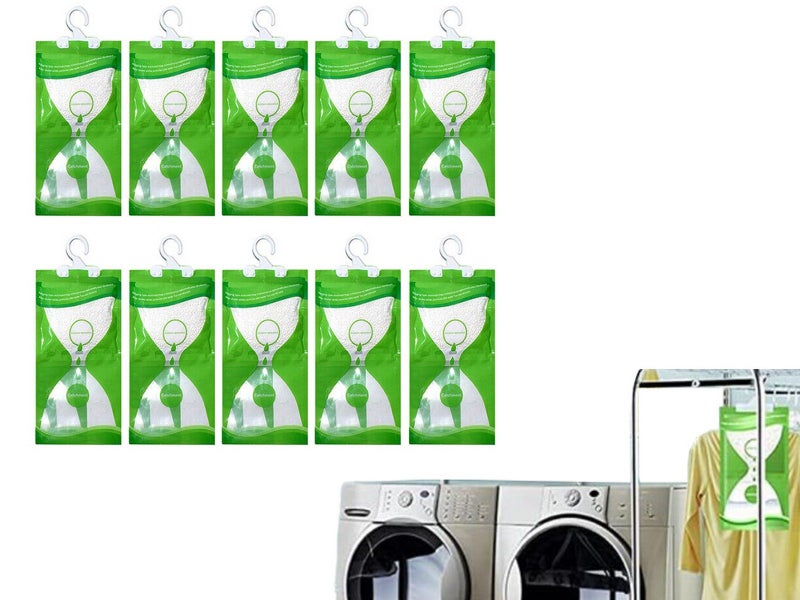 10Pcs Dehumidifier Bag Moisture Absorber Hanging Wardrobe Drying Anti-mold Agent Carousel 1